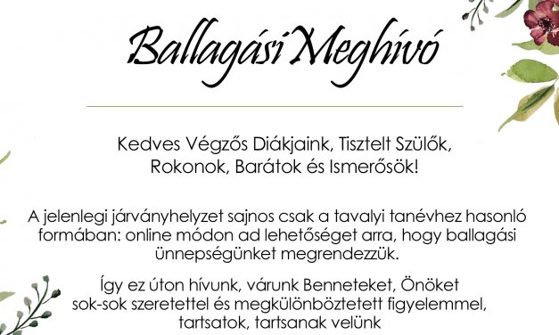 Ballagási meghívó