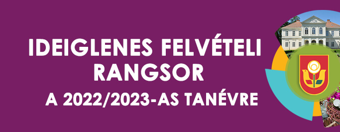 Ideiglenes felvételi rangsor 2022-2023