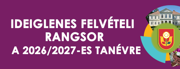 Ideiglenes felvételi rangsor 2026/2027. tanévre